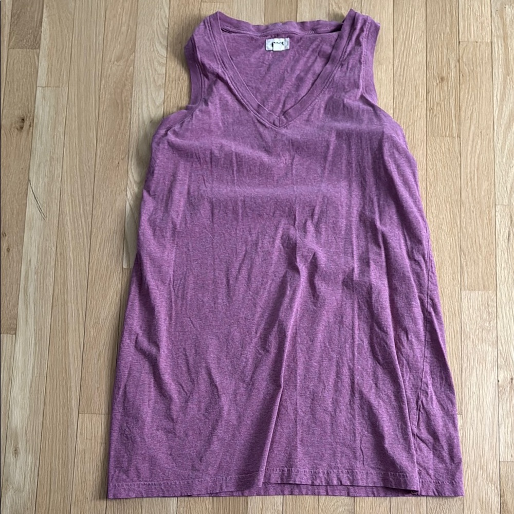 Pact Purple Sleeveless V-Neck Sundress